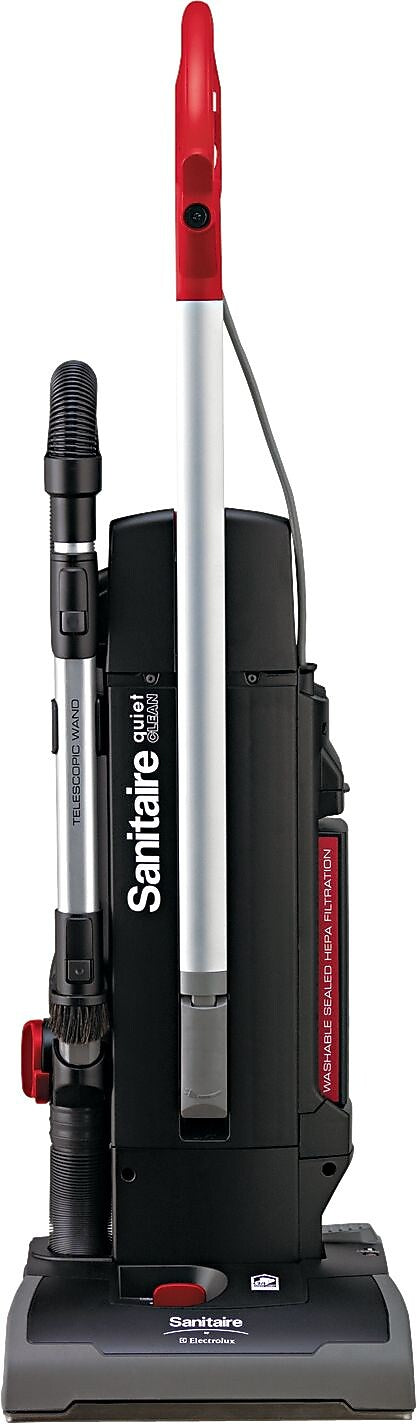 Sanitaire QuietClean Upright Vacuum, Black and Red (SC9180B)
