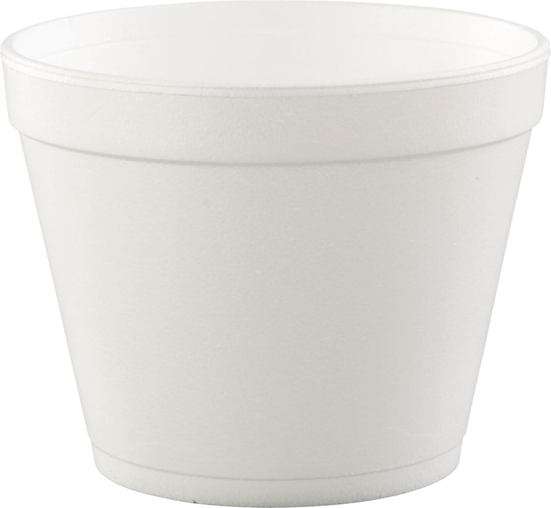 Dart Foam Containers, Foam, 24oz, White, 25/Bag, 20 Bags/CT (DCC24MJ48)