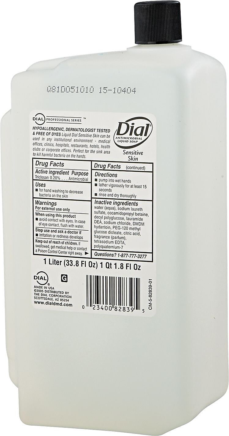 Dial Sensitive Soap, Floral, 1 Liter Refill, 8 Refills (DIA82839)