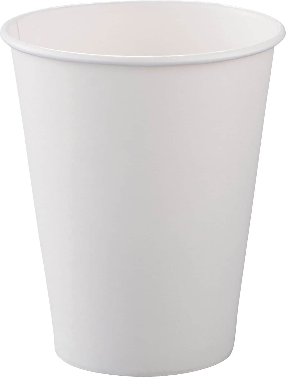 Solo Single-Sided Poly Paper Hot Cups, 8oz, White, 50/Bag, 20 Bags/Ct