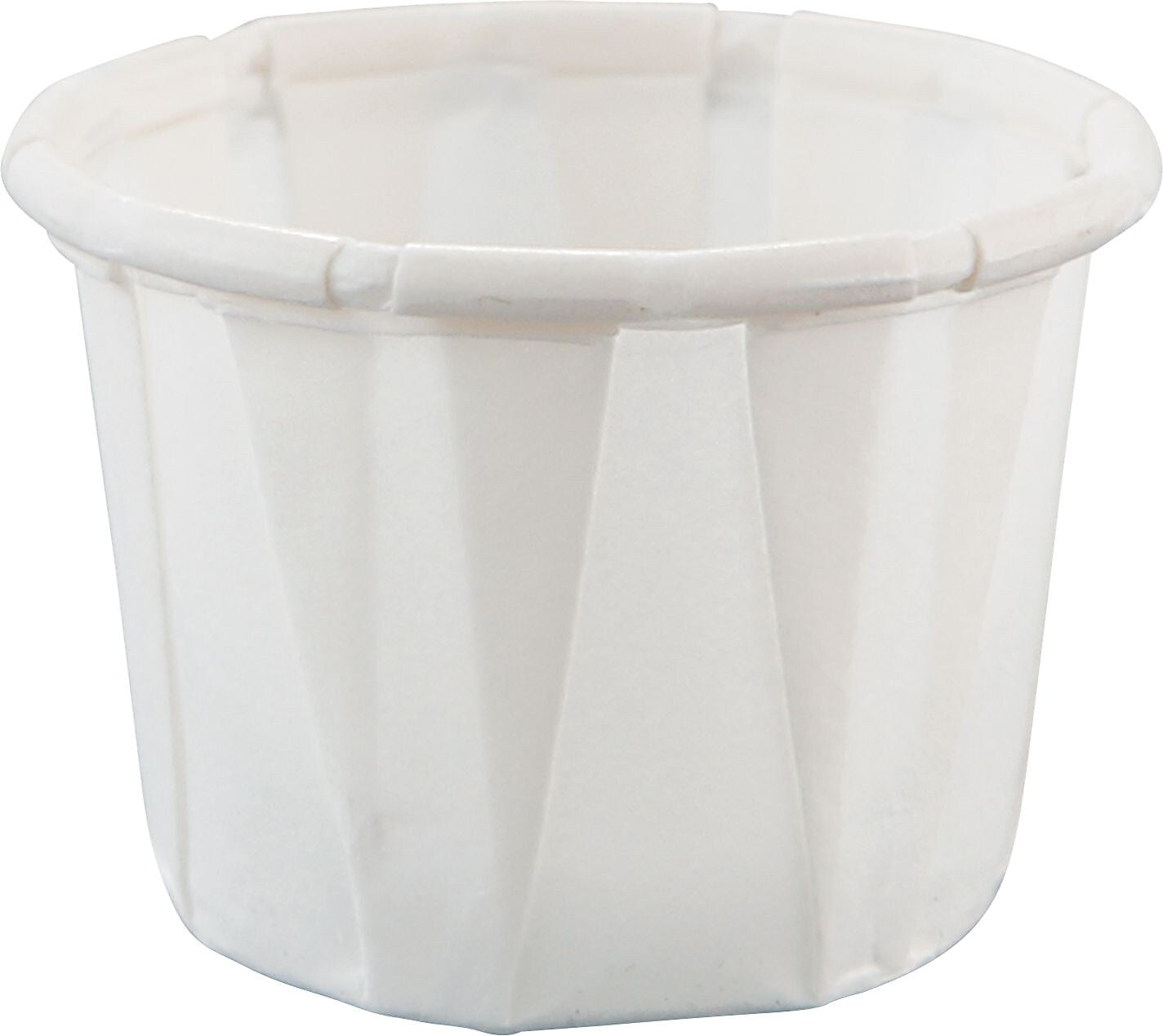 Paper Portion Cups, .5oz, White, 250/Bag, 20 Bags/Ct