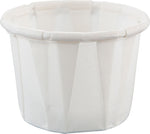 Paper Portion Cups, .5oz, White, 250/Bag, 20 Bags/Ct