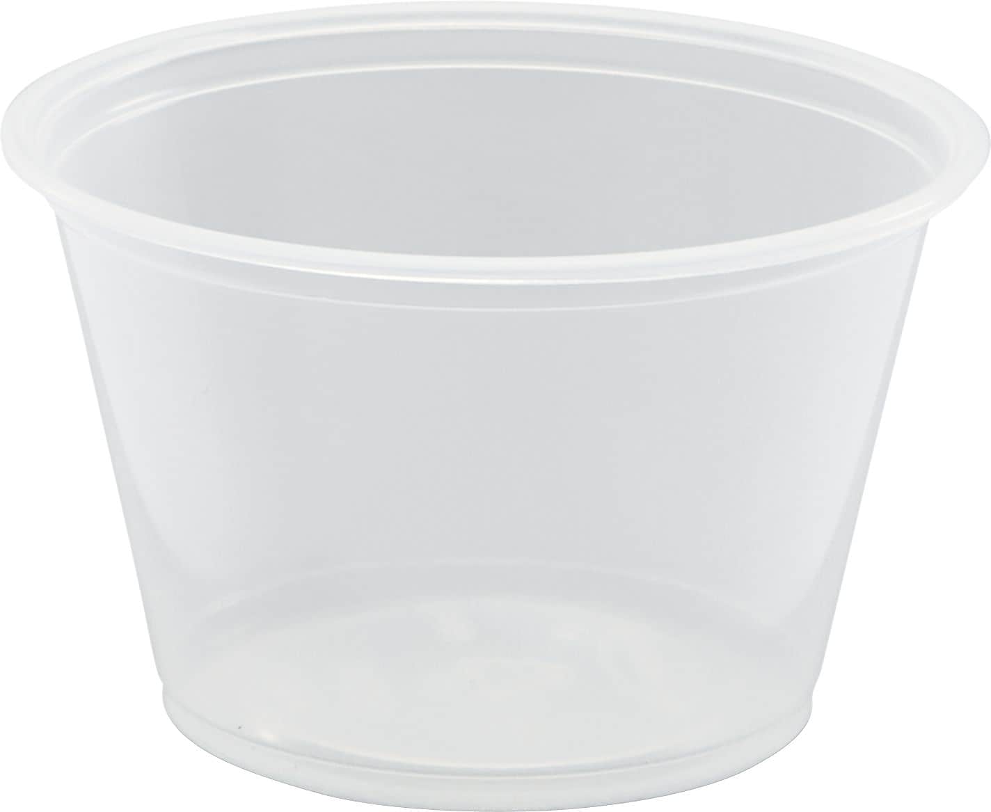 Dart® Conex Complements® Plastic Portion Containers 4 oz., Translucent, 2500/Carton (400PC) (400PC)