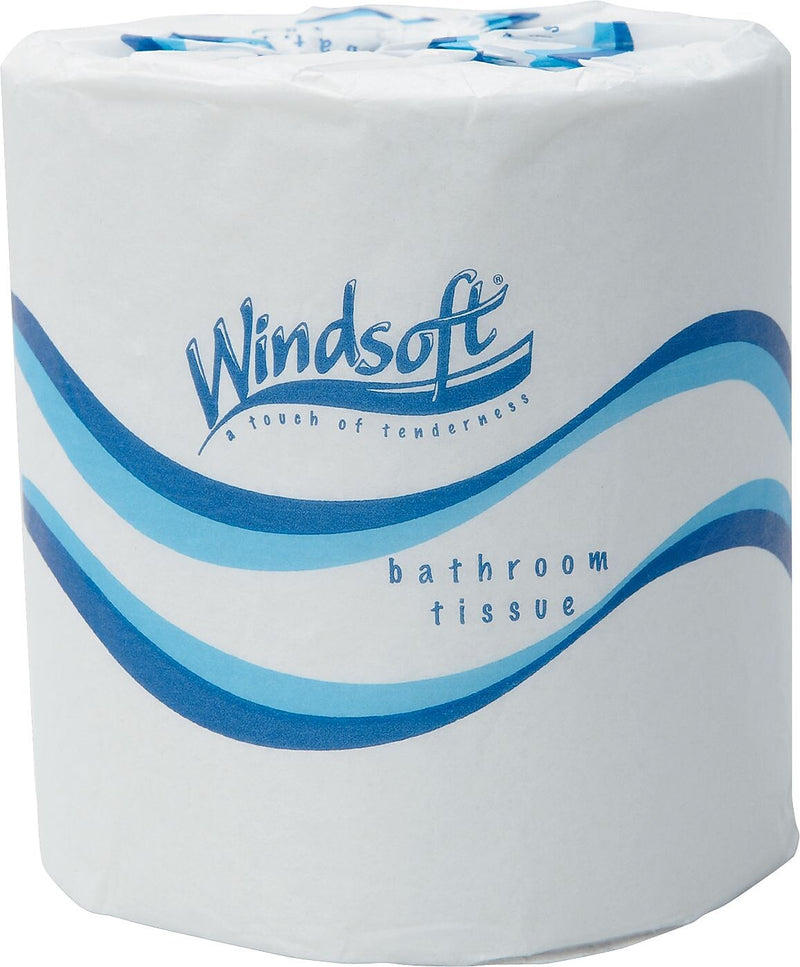 Windsoft Embossed Bathroom Tissue, 2-Ply, White, 500 Sheets/Roll, 48 Rolls/Carton (WIN 2405)
