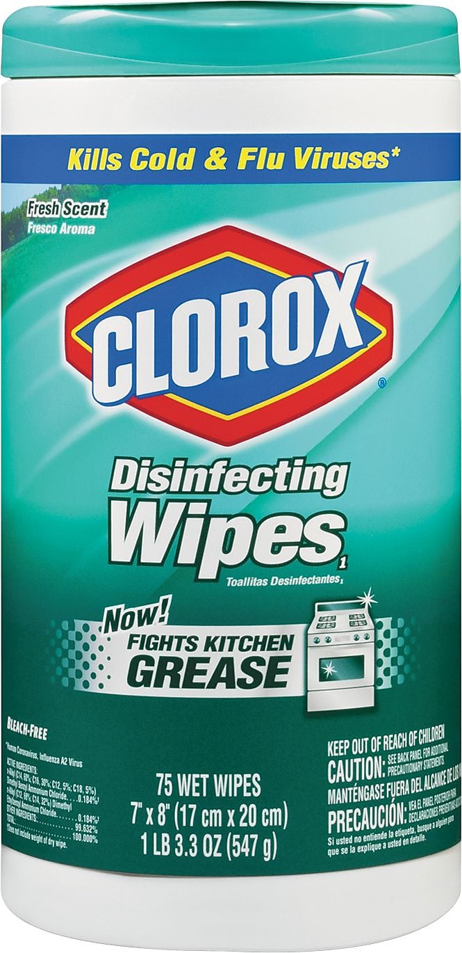 Clorox Disinfecting Wipes, Fresh Scent, 75 Wipes/Container, 450/Carton (CLO01656)