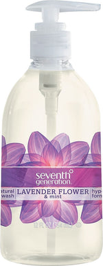 Natural Hand Wash, Lavender Flower & Mint, 12oz, 8/Carton (SEV22926CT)