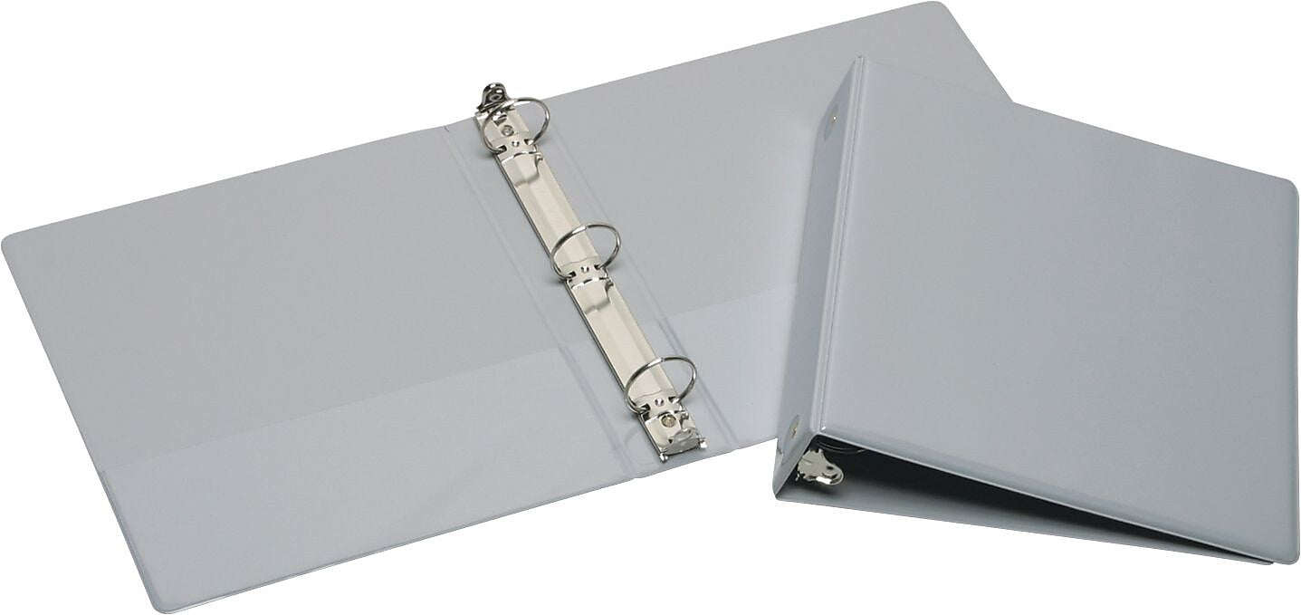 AbilityOne SKILCRAFT 3-Ring Binder, 11 x 8 1/2, 1 1/2" Capacity, Gray (7510015194376)