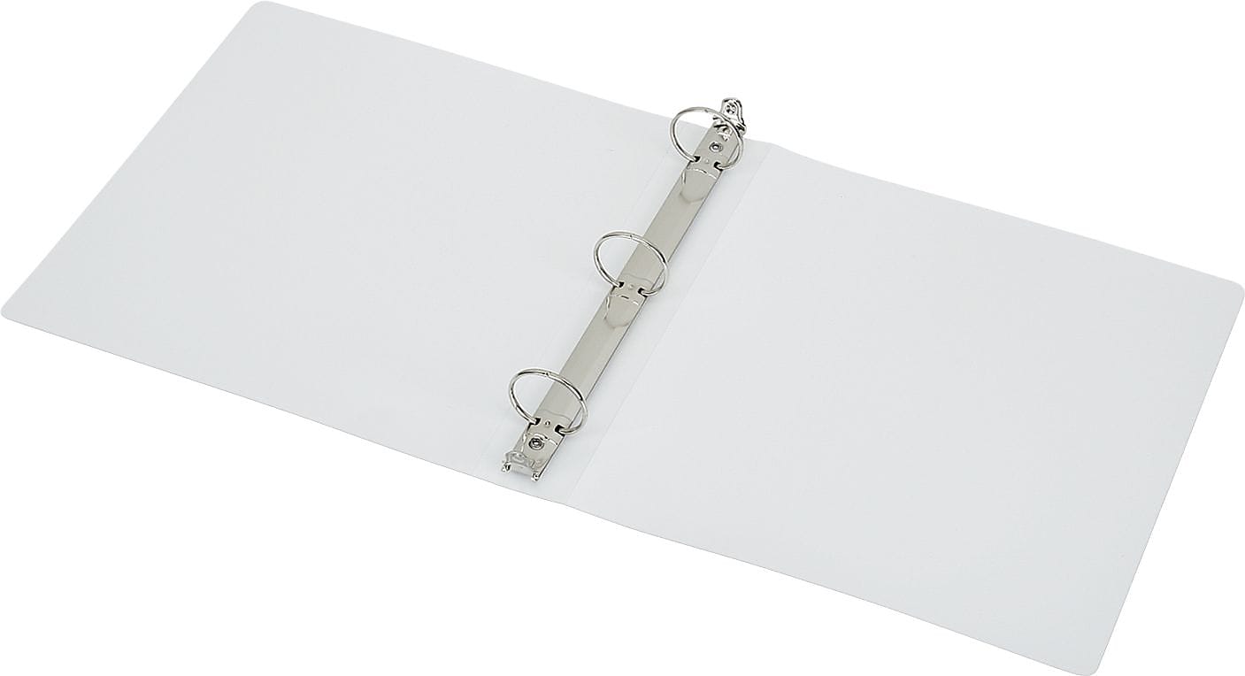 AbilityOne 1 1/2" 3-Ring Flexible Poly Binders, White (NSN4841744)