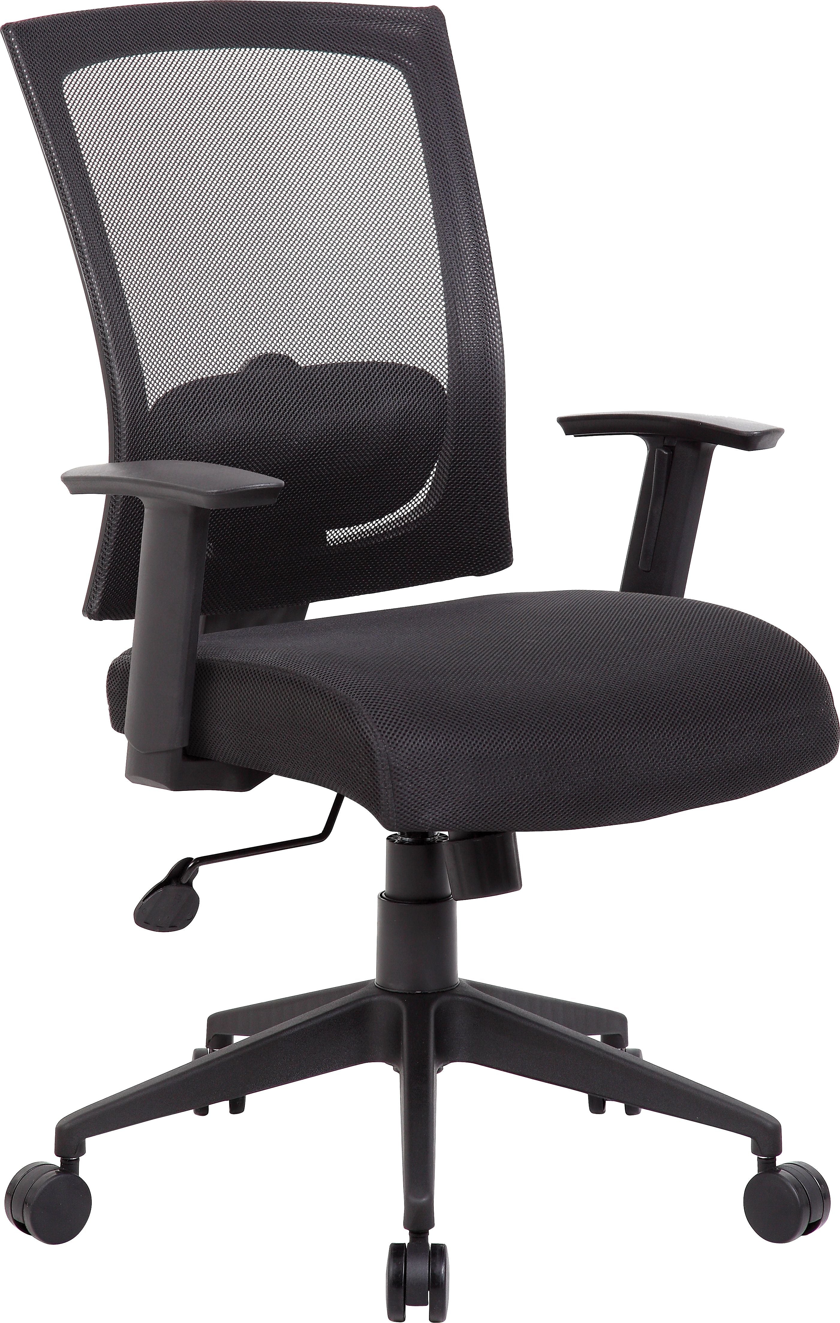 Boss Office Products Ergonomic Mesh Swivel Task Chair, Black (B6706-BK)