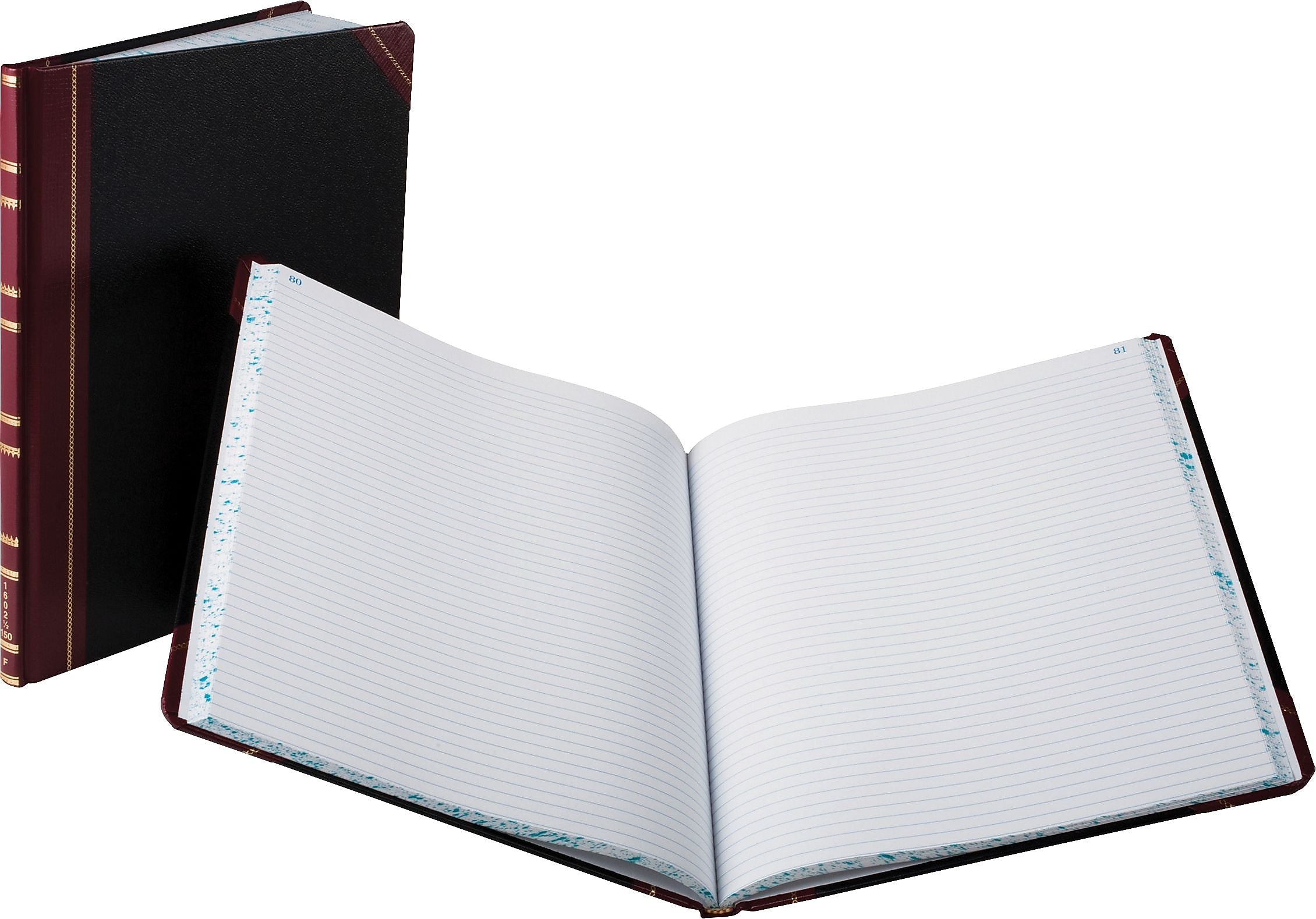 Boorum & Pease 1602 1/2 Series Bound Faint Rule Books, 300 Sheets, Thread Sewn, 11.93" x 9.87" Sheet Size, White, 1Each