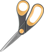AbilityOne SKILCRAFT Nonstick Titanium Scissor, Bent, Titanium, Gray/Yellow