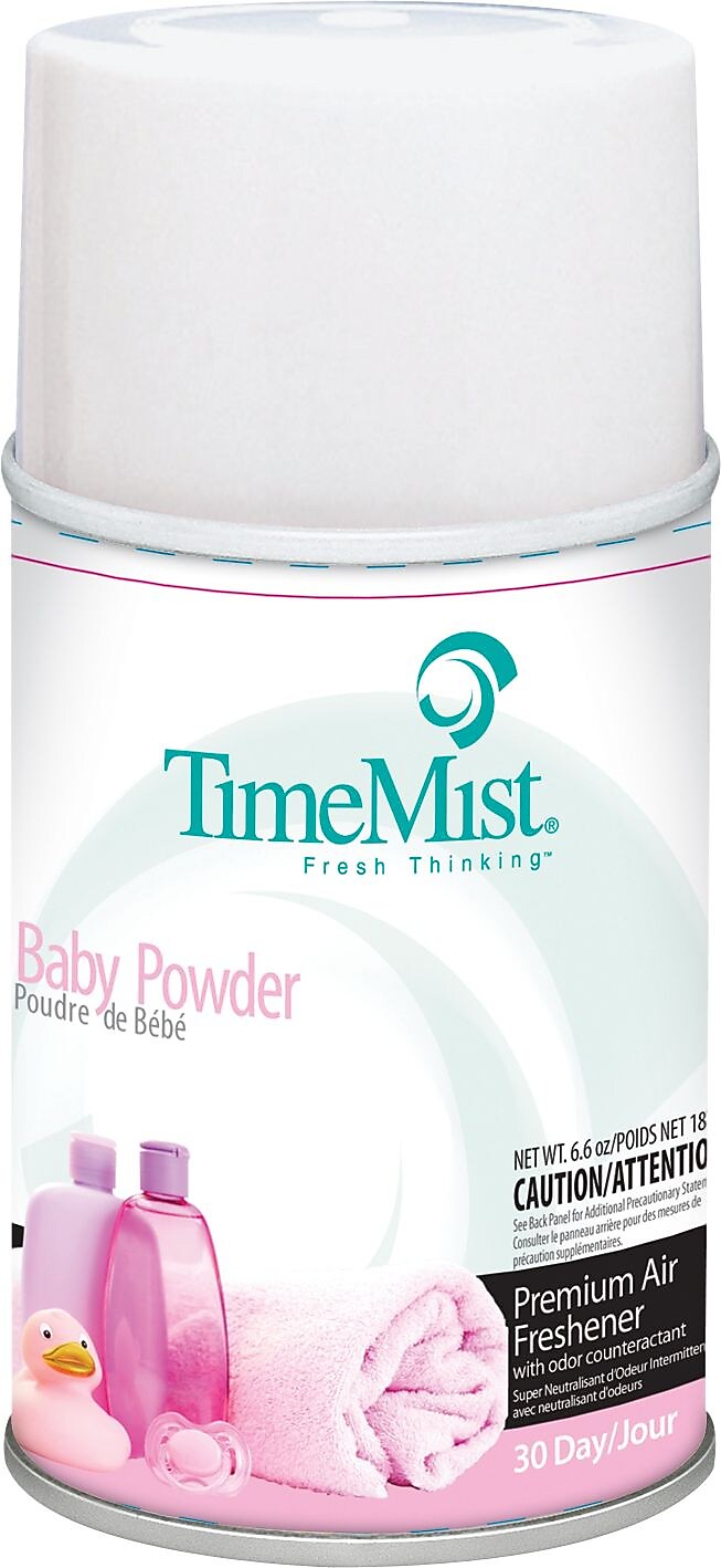 TimeMist® Aerosol Metered Dispenser Refills, Baby Powder Scent, 5.3oz.