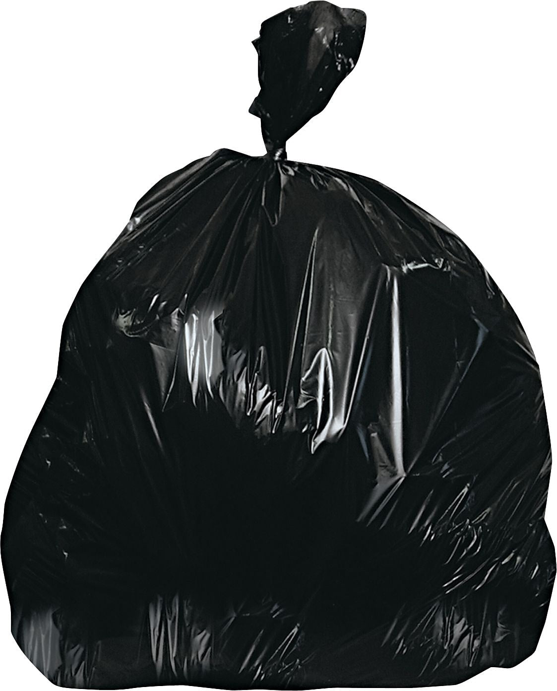High-Density Coreless Roll Waste Can Liners, 33 Gal, 16 Mic, 40 x 22, Black