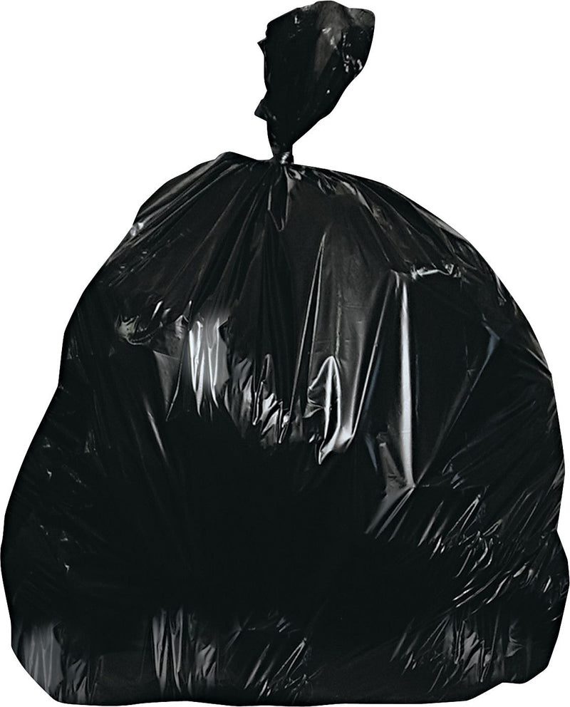 High-Density Coreless Roll Waste Can Liners, 33 Gal, 16 Mic, 40 x 22, Black