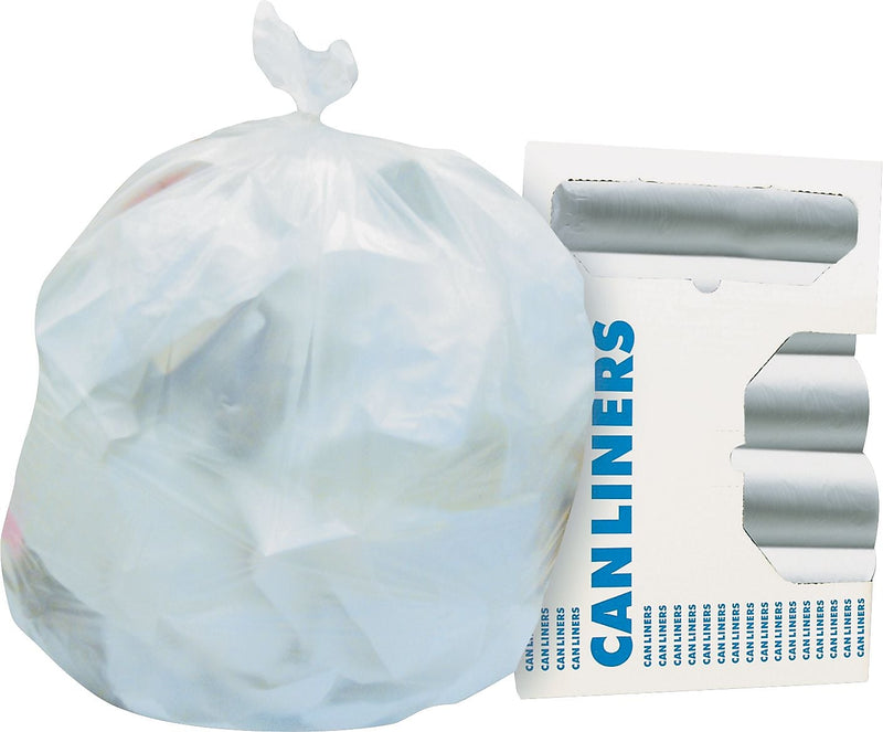 Heritage 33 Gallon Industrial Trash Bag, 40" x 33", High Density, 16 mic, Natural, 25 Bags/Box, 10 Rolls (HERZ6640VNR01)