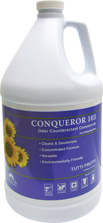 Conqueror 103 Odor Counteractant Concentrate, Tutti Fruiti Scent, 1 Gallon Bottles, 4 Bottles/Case