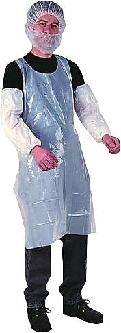 Tradex AMBITEX Disposable Foodservice Apron, White, 28" x 46", 100/Pack