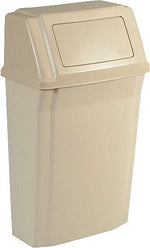 Rubbermaid® Commercial Slim Jim® Wall Mounted Container, Beige, 15 gal