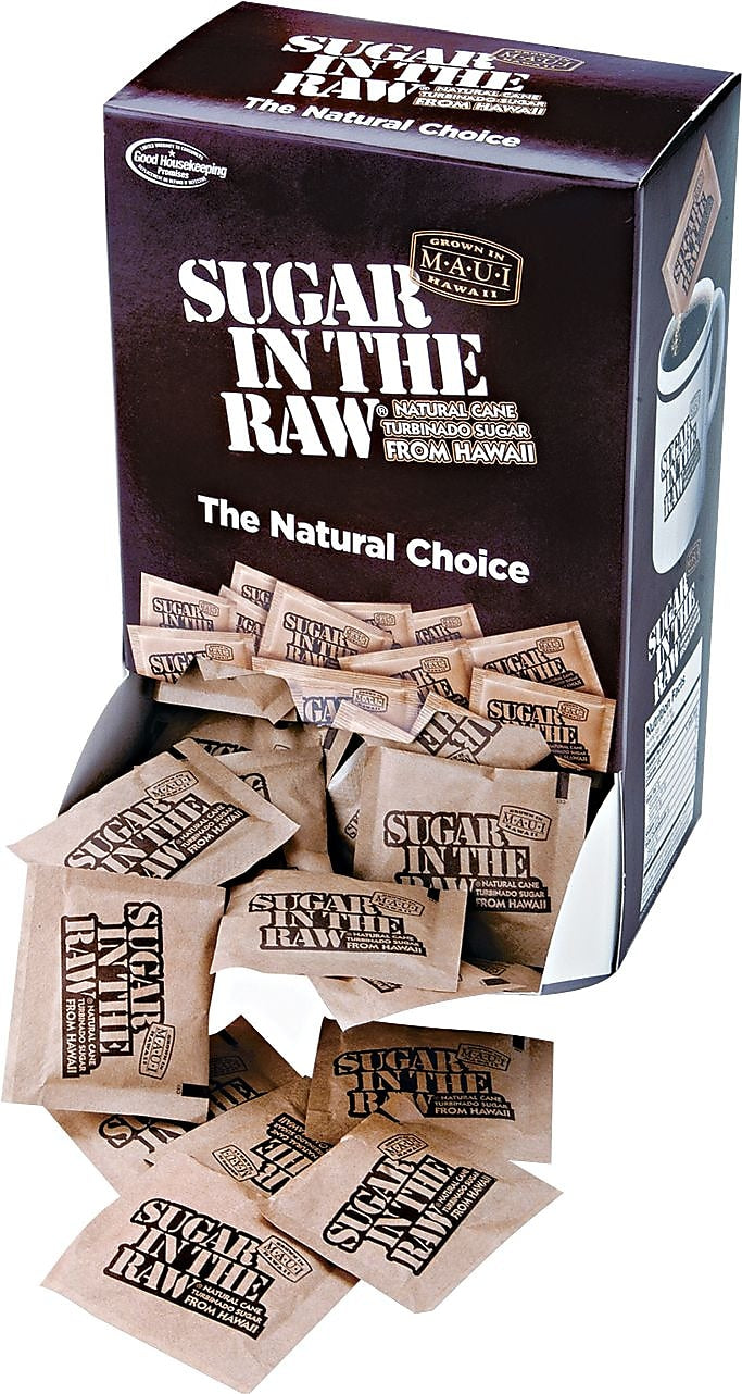 Unrefined Sugar Made From Sugar Cane, 200 Packets/Bx