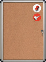 MasterVision® Slim-Line Enclosed Cork Bulletin Board, Cork, 38" X 28" X 1 3/8" (VT630101690)