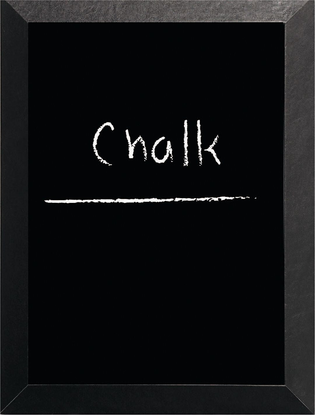 MasterVision Kamashi Chalk Board, 36" x 24", Black Frame