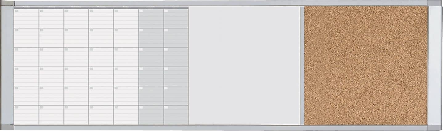 MasterVision Magnetic Calendar Combo Board, White, 18" X 48" X 3/4" (XA429993700)