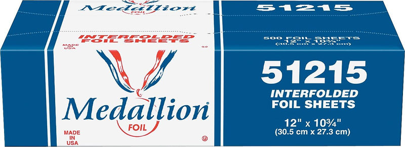 Durable Premier Foil Pop-Up Aluminum Foil Sheets, Interfolded, 12" x 10.75", 3000/Carton (HFA51215)