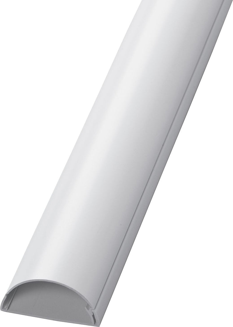 D-Line Decorative Desk Cord Cover, Cord Concealer, 60", White (R5FT5025W)