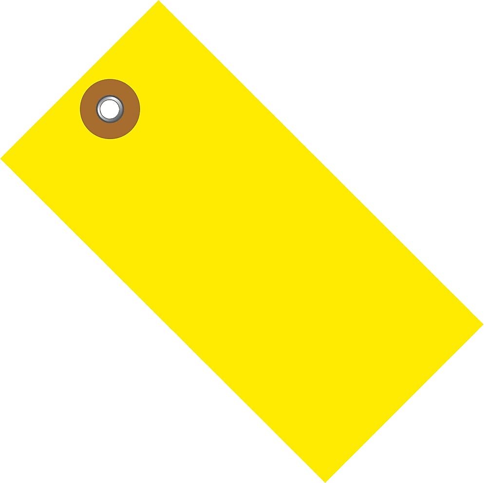 Tyvek Shipping Tag, 4 3/4" x 2 3/8", Yellow, 100/Case