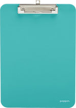 Poppin Plastic Clipboard, Letter Size, Aqua (101348)
