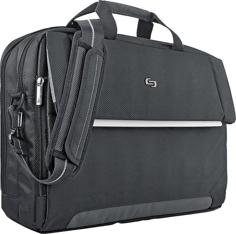 Solo New York Urban Chrysler Polyester Briefcase, Laptop Compatible, Black (LVL330-4)
