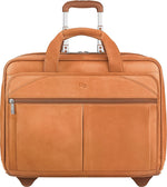 Solo New York 15.6" Leather Rolling Laptop Bag, Tan (D5291)