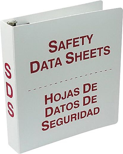 Accuform SDS Safety Data Sheets 2 1/2" 3-Ring Binder, White/Red (SBZRS634)