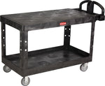 Rubbermaid® 25-1/4" x 54" x 36" Heavy-Duty Shelf Utility Cart, Black (FG454500BLA)