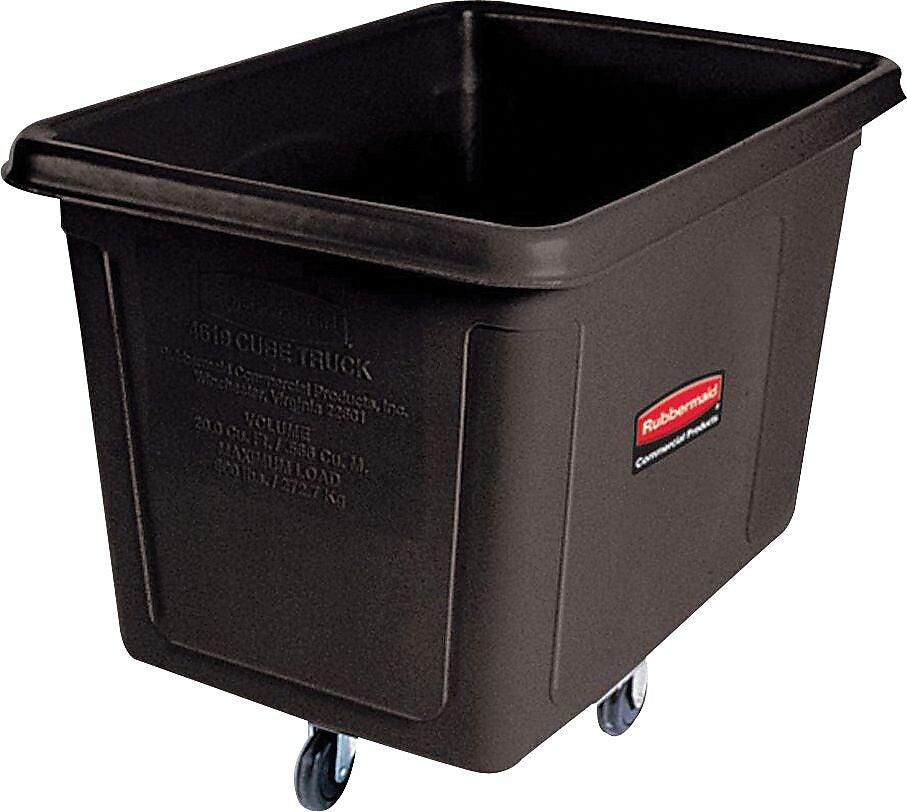 Rubbermaid Cube Truck with no Lid, Black, 500 lb., (FG461900BLA)