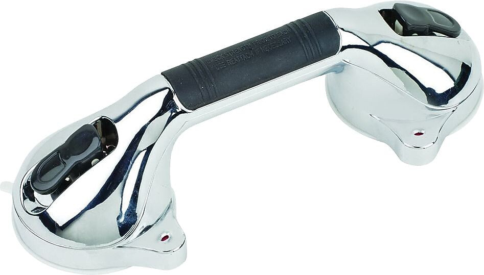 Briggs Healthcare™ Suction Cup Grab Bar With Bactix, Chrome, 12"L