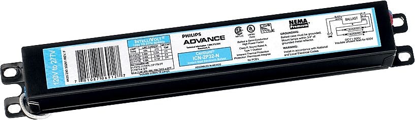 Philips Centium Electronic Ballast for T8 Linear Lamps, 4 Lamp, 10PK