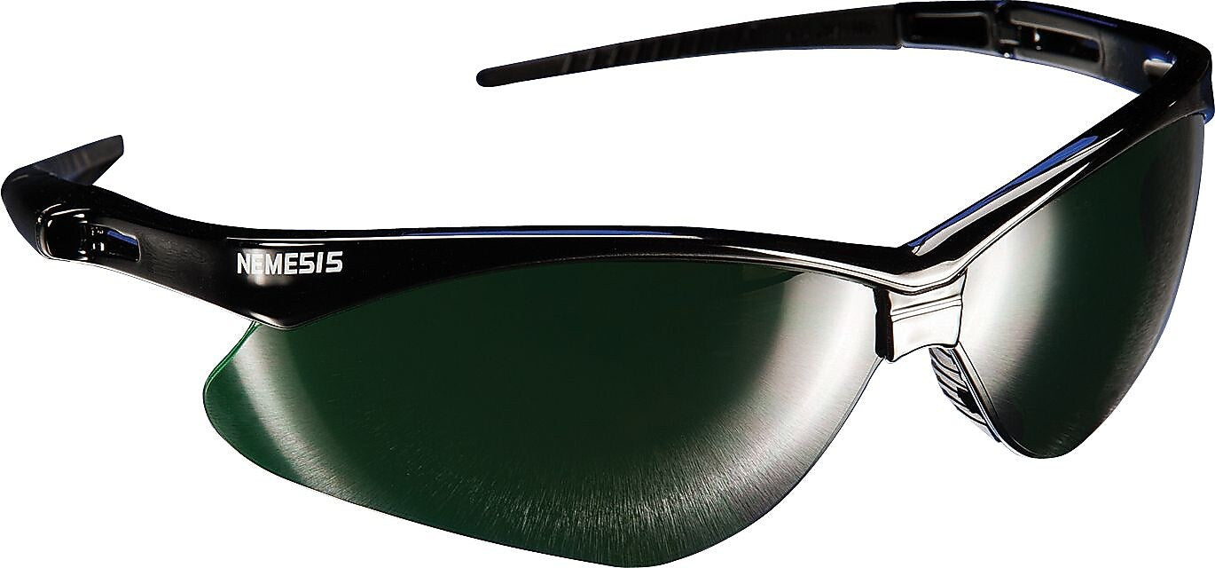 Nemesis V30 Safety Glasses, Wraparound, Green Lens (25692)