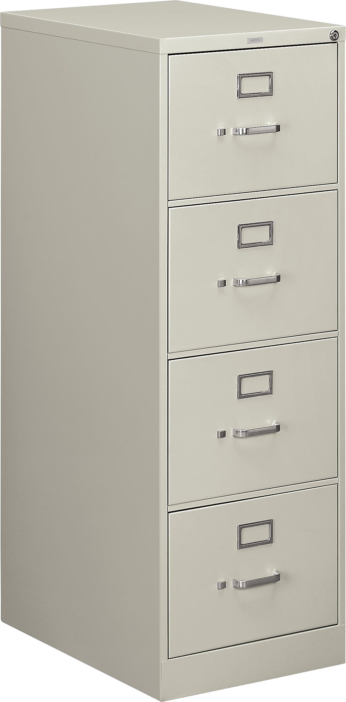HON® 510 Series 25"D Vertical Files, 4-Drawer, Legal Size, Light Grey