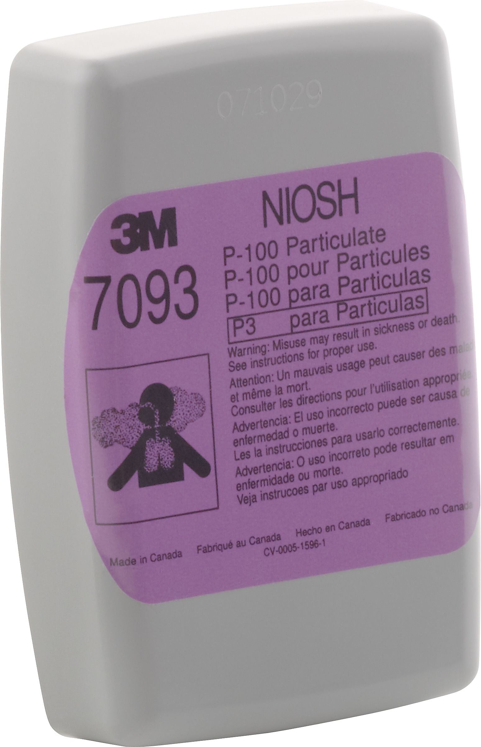 3M™ Cartridges & Filters, P100, 12/Box (142-7093)