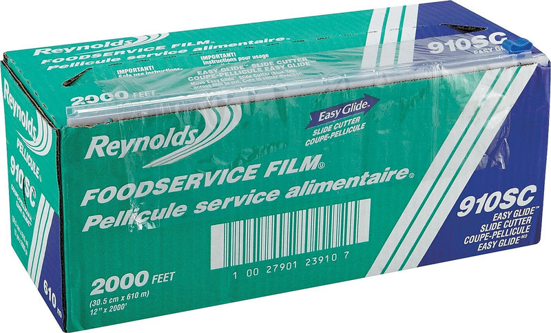 Reynolds ® Foodservice Plastic Film with Slide Cutter 910SC, 12"(W) x 2000'(L)