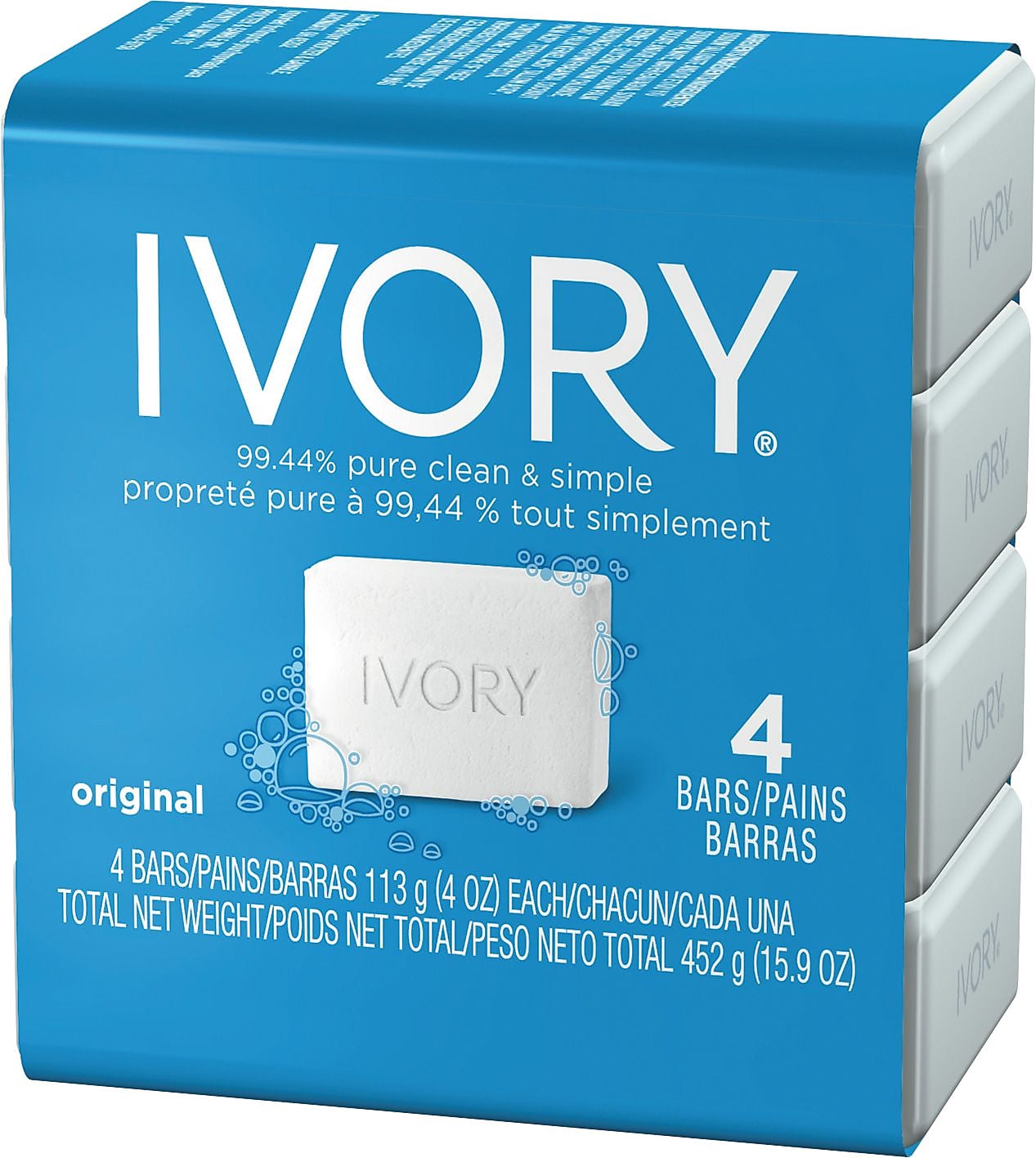 Ivory Bar Soap, Original Scent, 4oz., 72/Carton (PGC 82757)