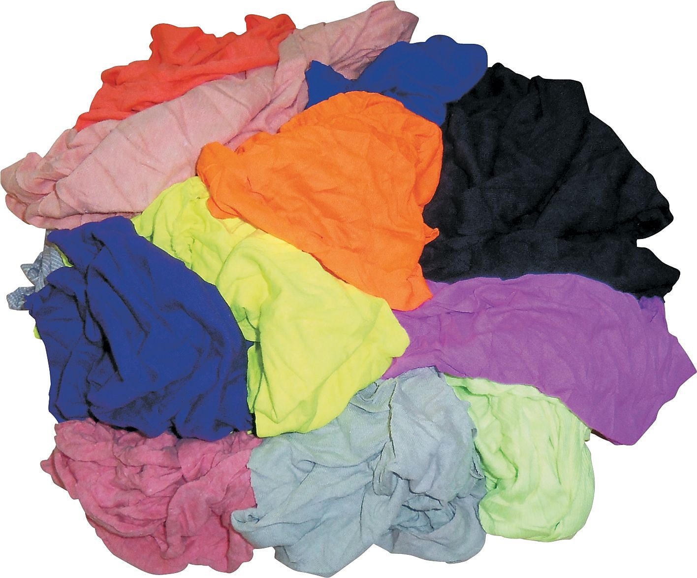 HOSPECO Fabric Cleaning Rags, Assorted Colors, 10 lbs. (HOS24510)