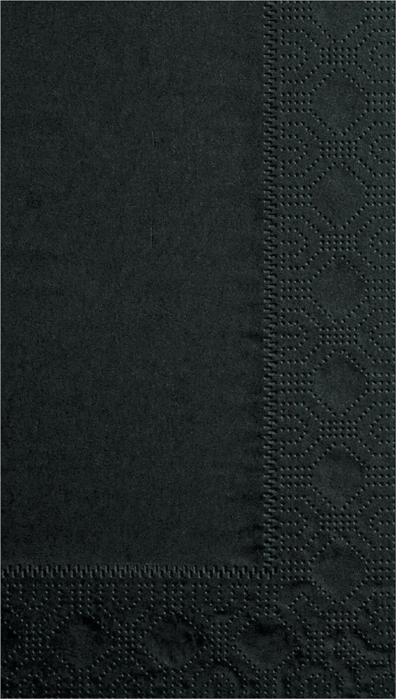 Hoffmaster Embossed Paper Dinner Napkins, 2 Ply, Black, 1000/Carton (1810513)