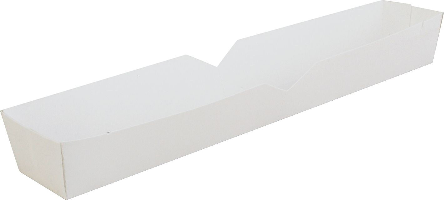 Hot Dog Tray, White, 10 1/4 x 1 1/2 x 1 1/4, Paperboard, 500/Ct
