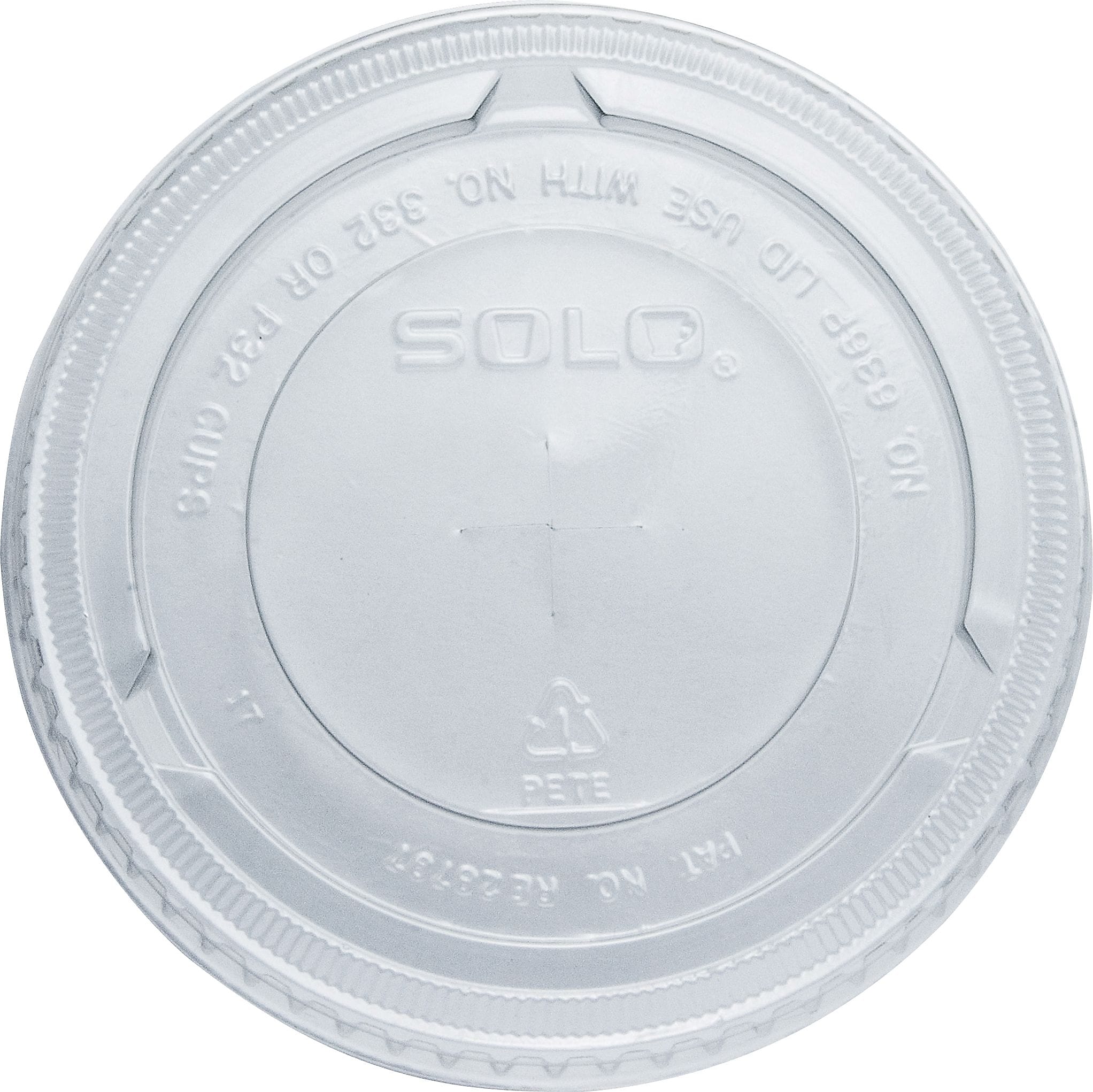 Solo PET Plastic Flat Cold Cup Lids, 500/Carton