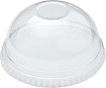 Solo PET Plastic Dome Lids, No Slotted Holes, 1,000/Carton