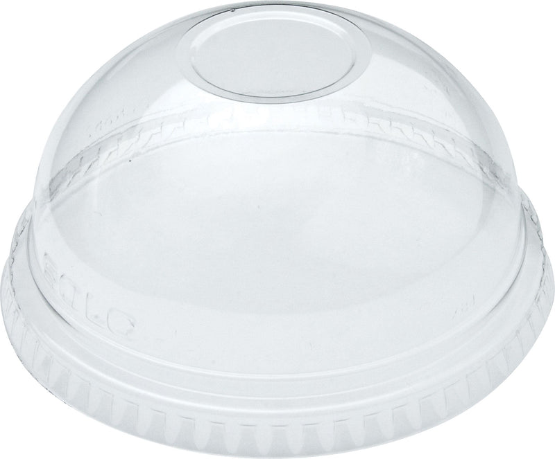 Solo PET Plastic Dome Lids, No Slotted Holes, 1,000/Carton