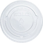 Solo PET Plastic Flat Cold Cup Lids, 1,000/Carton