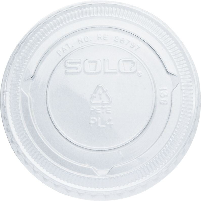 Solo PET Plastic Flat Cold Cup Lids, 1,000/Carton